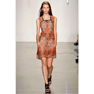 Helmut Lang Asymmetrical Medallion Runway Dress